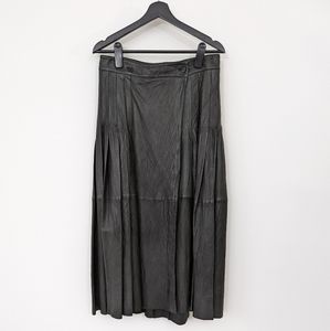 NWT - Pauw Amsterdam Pleated Leather Midi Skirt